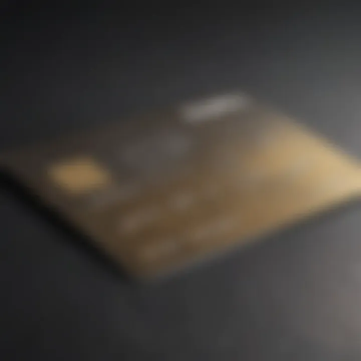 An elegant close-up of a secured credit card highlighting its design.