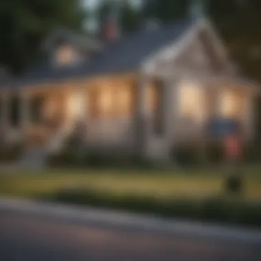 A cozy home exterior with a 'For Sale' sign