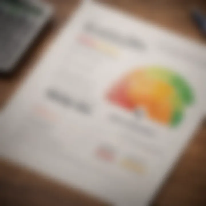 Conceptual illustration of loan prequalification with a credit score gauge