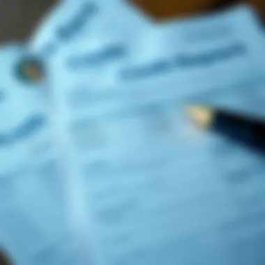 Illustration of a credit report with highlighted rent entries