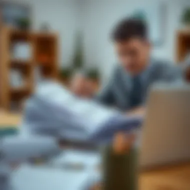 Organizing Finances for Better Credit Management A person organizing financial documents