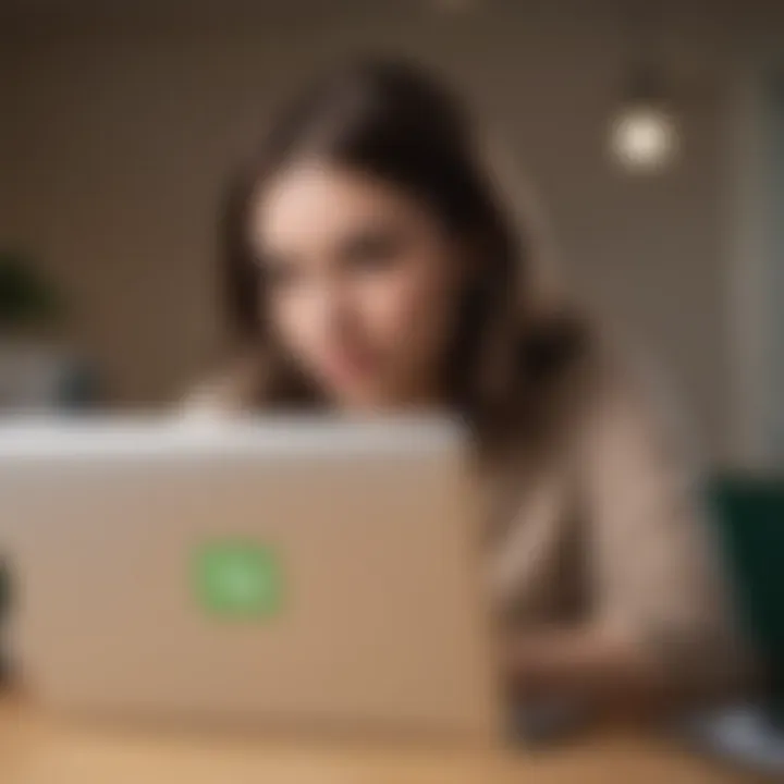 User accessing TD Bank online account on a laptop