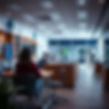 Community Engagement in California Credit Unions A modern credit union office showcasing community engagement