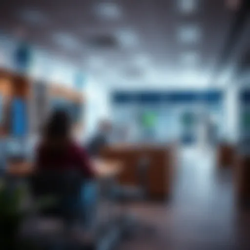 Community Engagement in California Credit Unions A modern credit union office showcasing community engagement