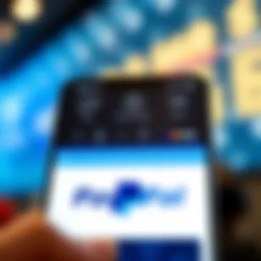 Illustration of the money transfer interface on PayPal