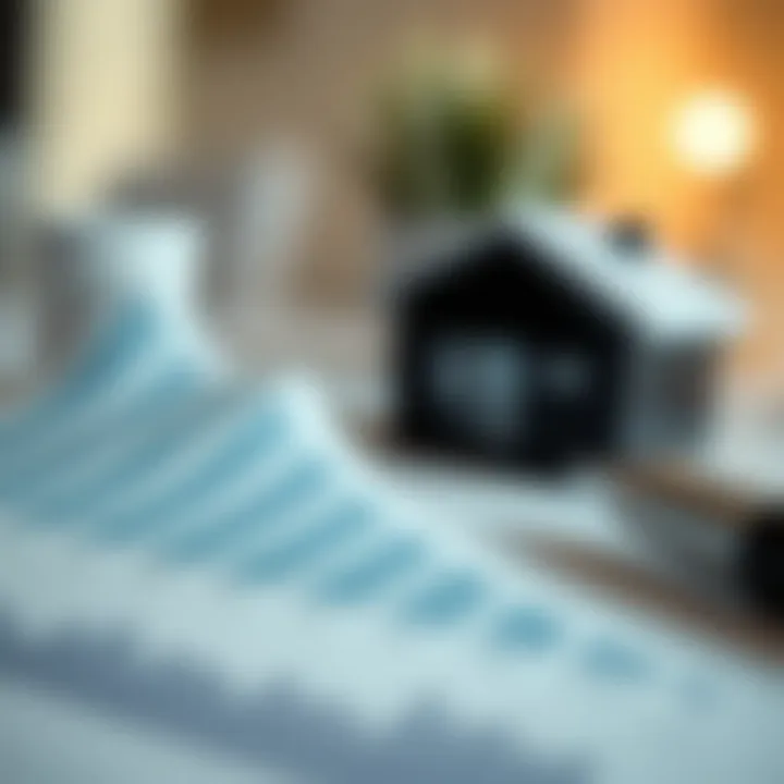 A close-up of a property value chart with upward trends