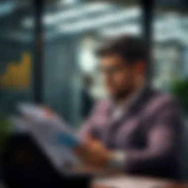 Analyzing Financial Statements Person analyzing financial statements