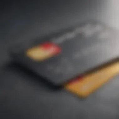 A close-up view of a credit card on a financial report