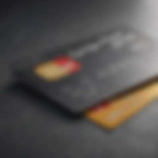 A close-up view of a credit card on a financial report