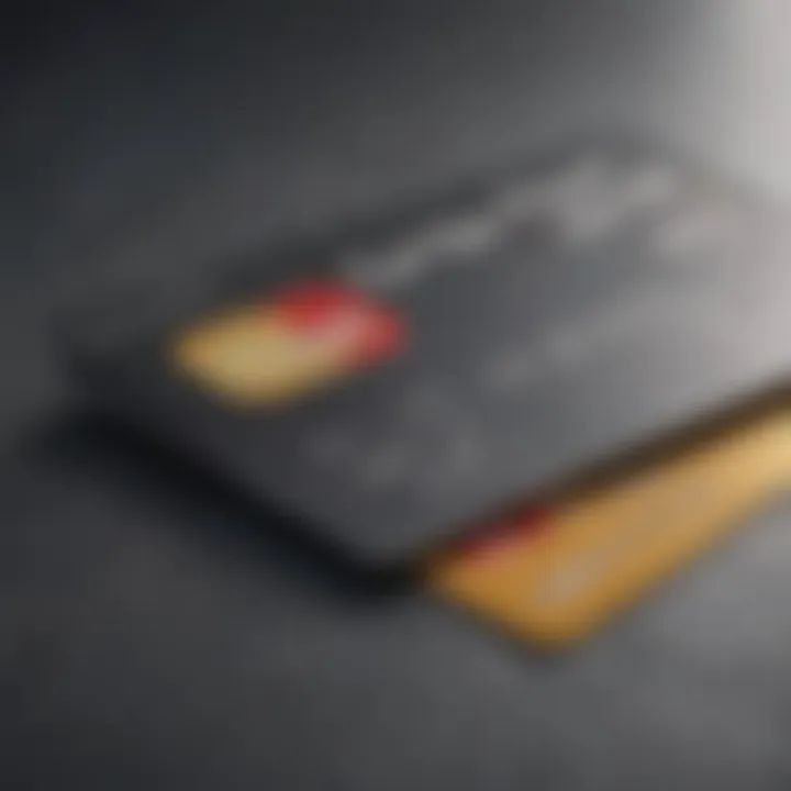 A close-up view of a credit card on a financial report