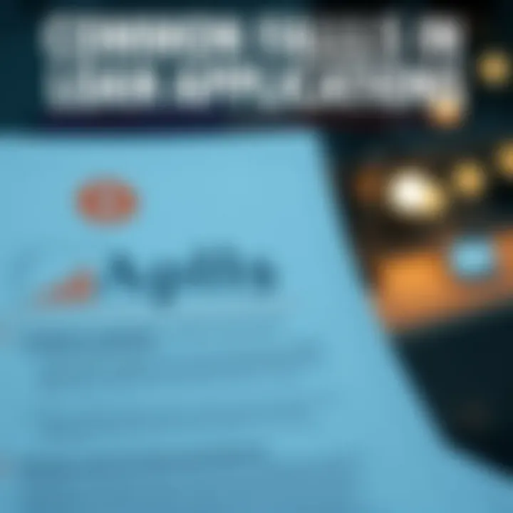 An infographic illustrating common pitfalls in loan applications