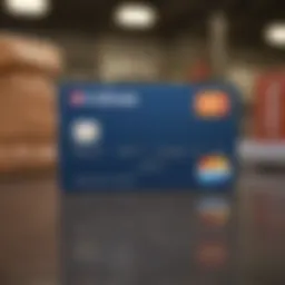 A Citibank credit card resting on a Home Depot shopping bag.