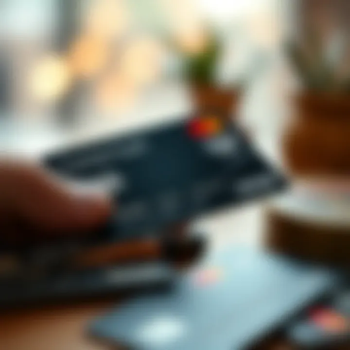 Visual representation of financial management strategies with credit cards