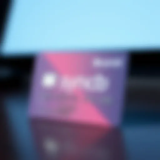 A detailed view of a Syncb card showcasing its unique design and features.