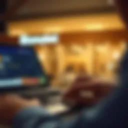 Illustration depicting the process of checking credit card application status