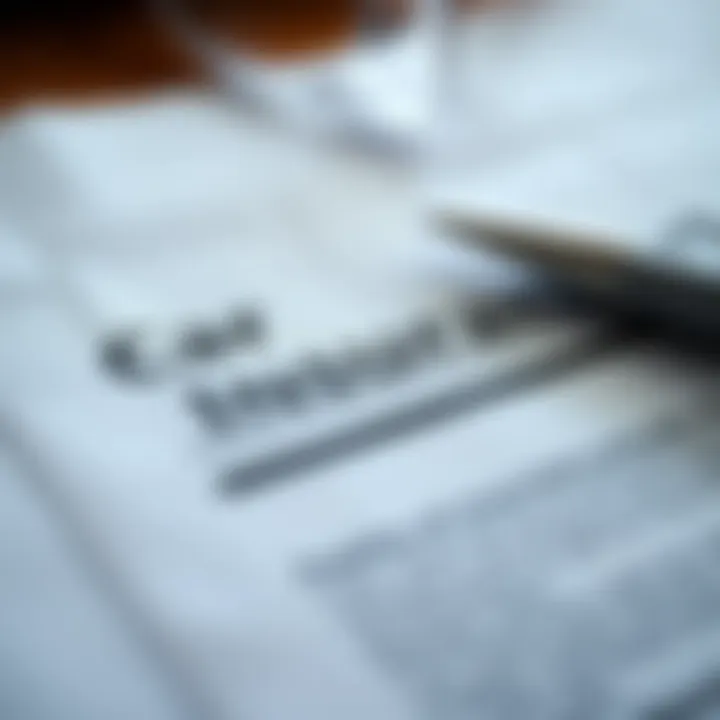 Car insurance policy document