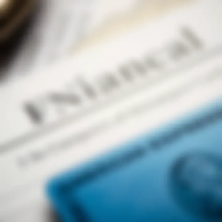Close-up of an American Express card on a financial document