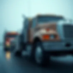 Illustration of a towing vehicle in action