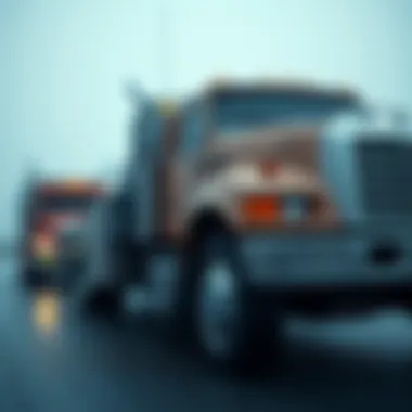 Illustration of a towing vehicle in action