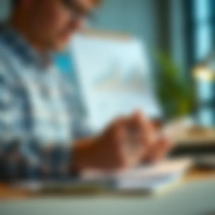Effective Budgeting with MasterCard A financial planner sketching budgeting strategies